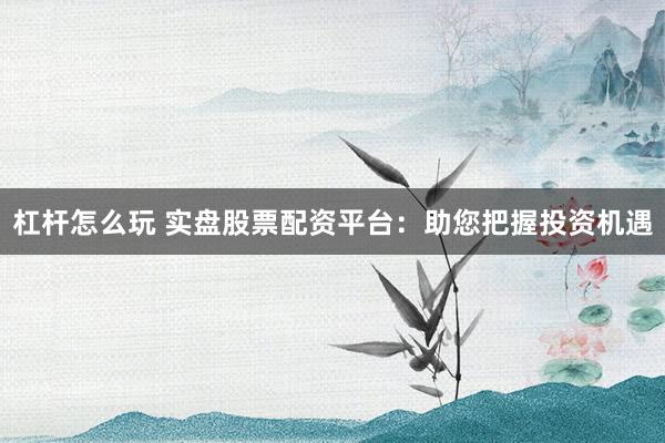 杠杆怎么玩 实盘股票配资平台：助您把握投资机遇